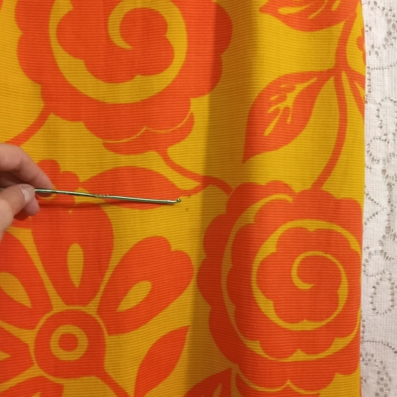 Vintage 1960s Home Sewn Aloha Hawaiian Sleeveless Maxi Dress Muumuu Floral - Picture 6 of 12